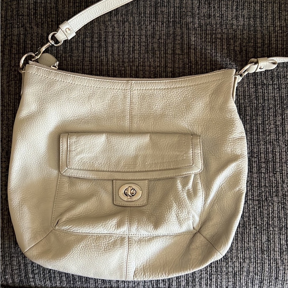 Medium pebbled leather Coach bag